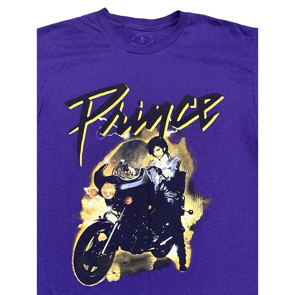 Prince Purple Rain Music T-Shirt Size M 100%Cotton Licensed By The Prince Estate
